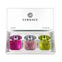 Парфюмерный набор Versace Bright Crystal/Bright Crystal Absolu/Yellow Diamond 3x30 ml оптом в Астрахань 